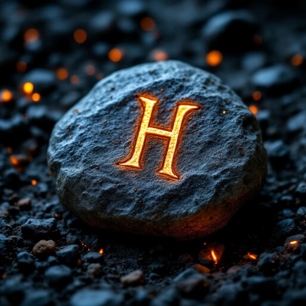 Hagalaz rune stone