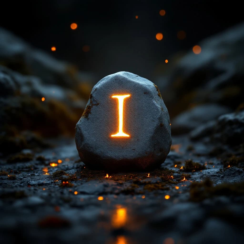 Isa rune stone