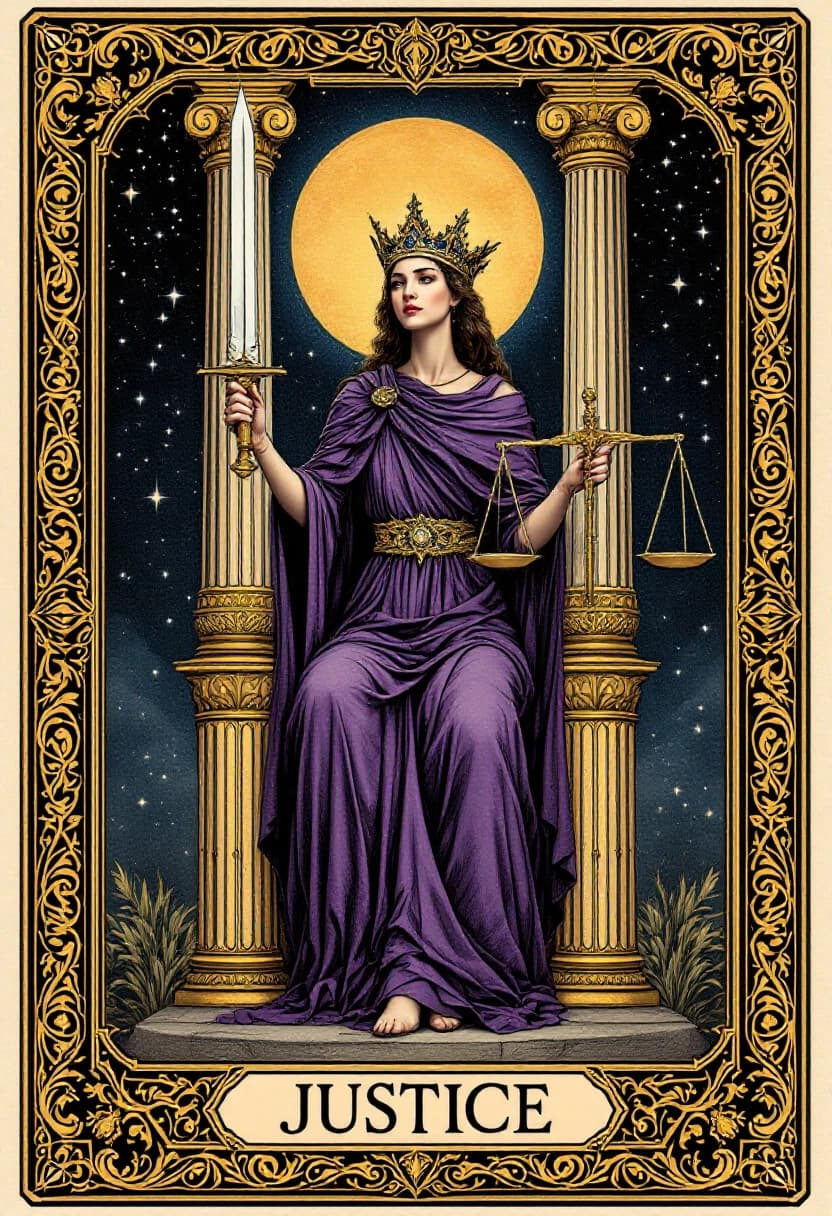 Justice tarot card