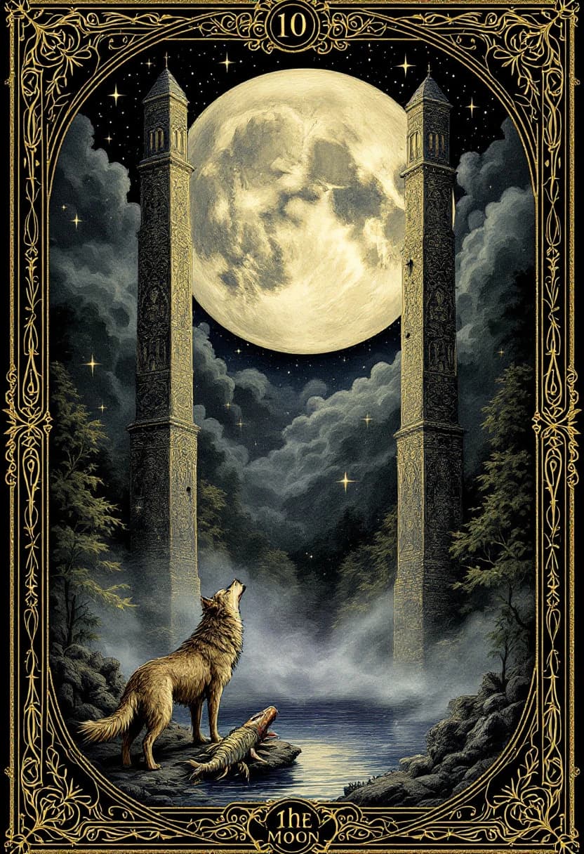 The Moon tarot card