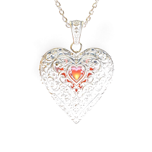 An antique gold heart locket, closed